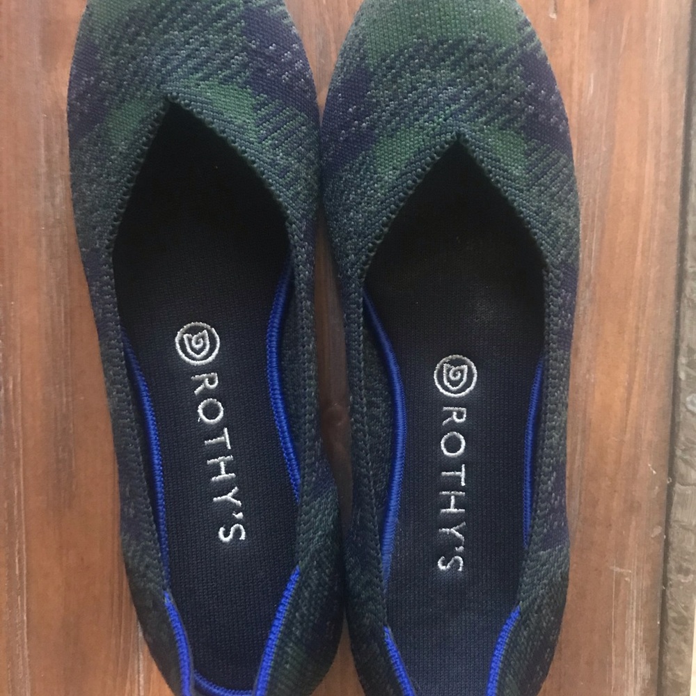 Rothy’s tartan plaid flats 9.5